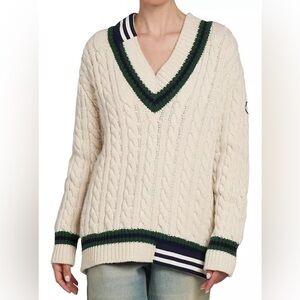 Moncler X Palm Angels collab unisex v neck crew wool sweater NWT